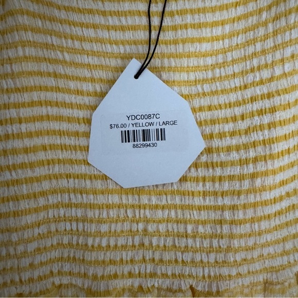 Promesa Women’s Yellow Striped Lightweight Summer Maxi Dress Size Large NWT - Picture 4 of 9